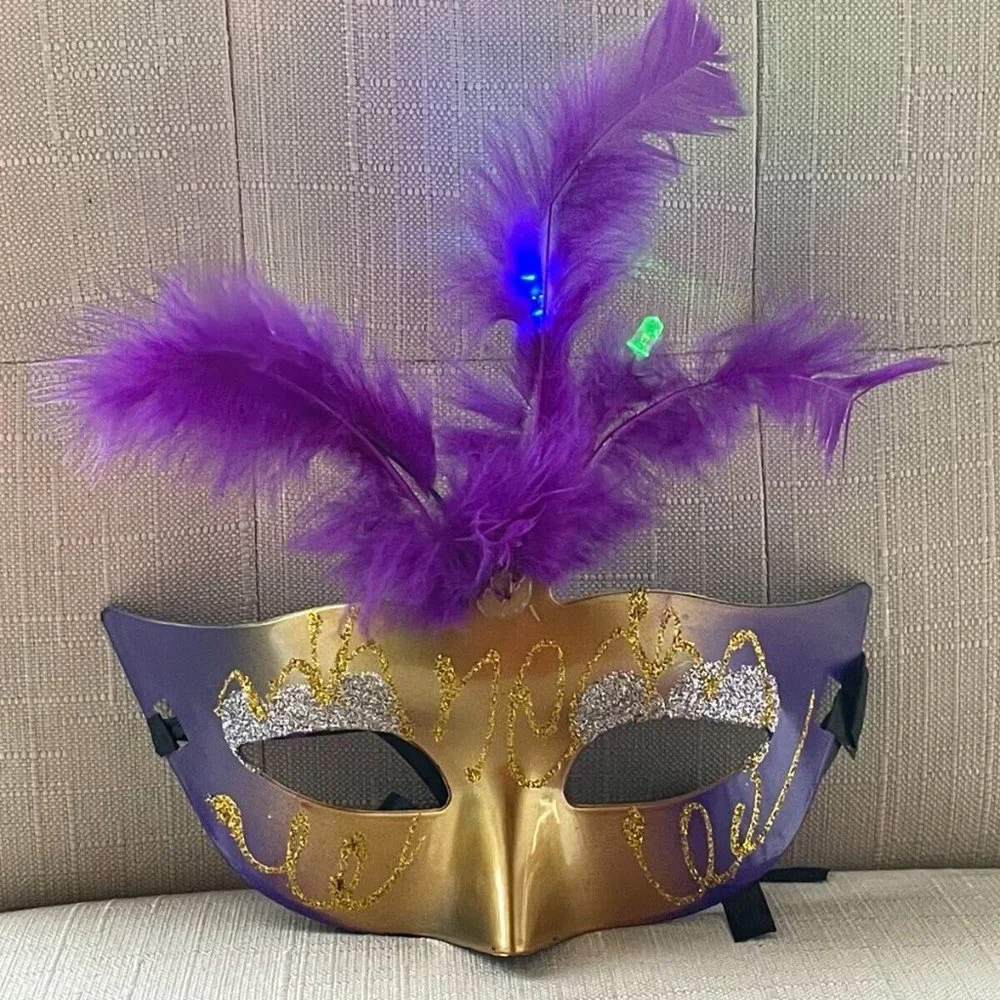 Halloween Mask Light Up Party Eye Masquerade Fancy Party Mask Women Mask
